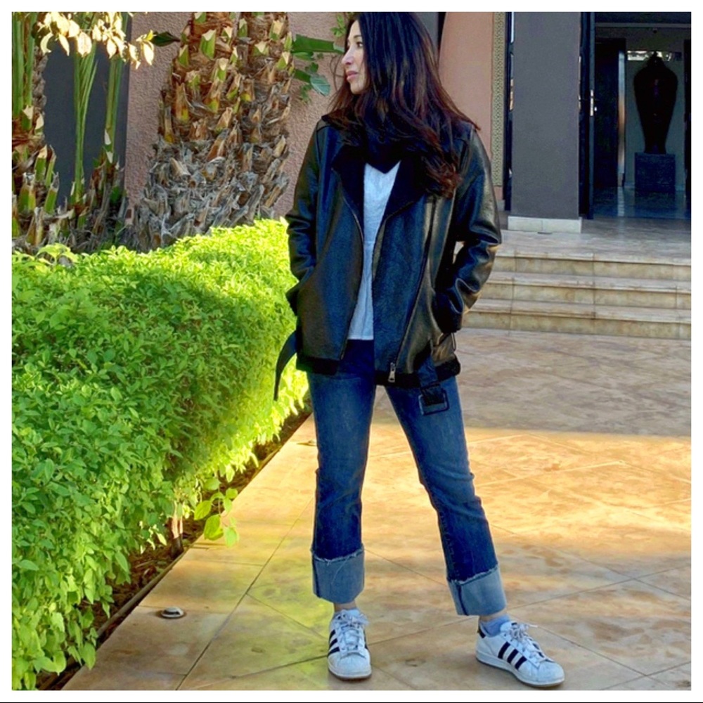 ✨MADE IN ITALY✨Faux leather Motorcycle jacket - Picture 3 of 9